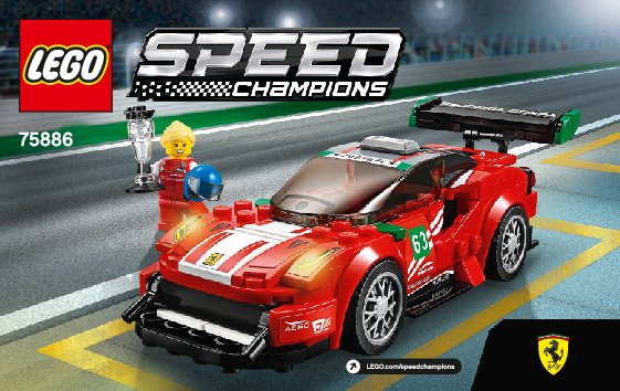 Istruzioni per la Costruzione - LEGO - 75886 - Ferrari 488 GT3 “Scuderia Corsa”: Page 1