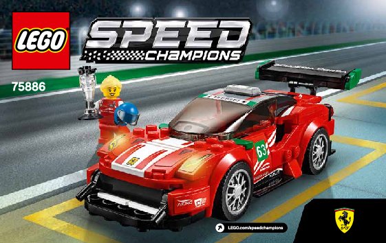 Istruzioni per la Costruzione - LEGO - 75886 - Ferrari 488 GT3 “Scuderia Corsa”: Page 1