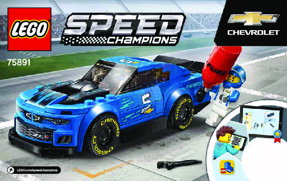 Istruzioni per la Costruzione - LEGO - 75891 - Chevrolet Camaro ZL1 Race Car: Page 1