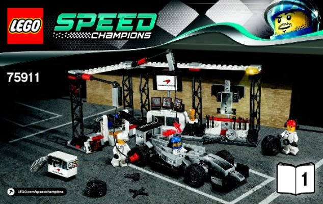 Istruzioni per la Costruzione - LEGO - Speed Champions - 75911 - Pit stop McLaren Mercedes: Page 1