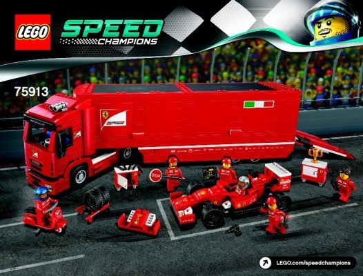 Istruzioni per la Costruzione - LEGO - Speed Champions - 75913 - Camion trasportatore F14 T e Scuderia Ferrari: Page 1