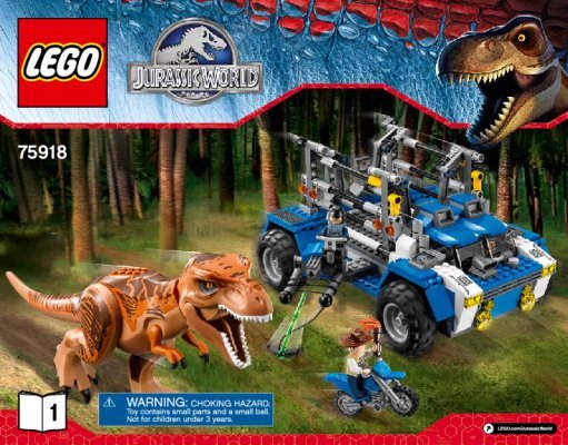 Istruzioni per la Costruzione - LEGO - Jurassic World - 75918 - Cacciatore di T-Rex: Page 1