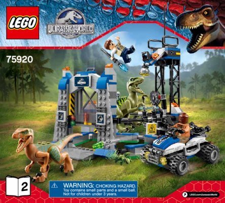 Istruzioni per la Costruzione - LEGO - Jurassic World - 75920 - La fuga del Raptor: Page 1