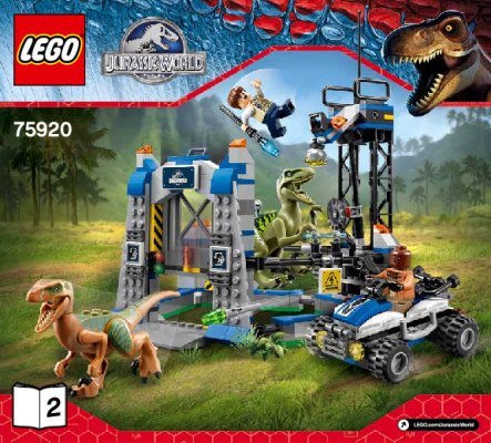 Istruzioni per la Costruzione - LEGO - Jurassic World - 75920 - La fuga del Raptor: Page 1