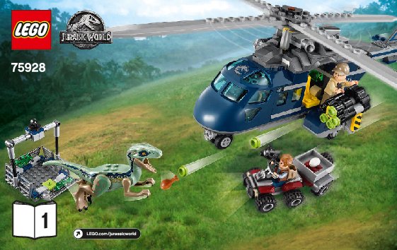 Istruzioni per la Costruzione - LEGO - 75928 - Blue's Helicopter Pursuit: Page 1