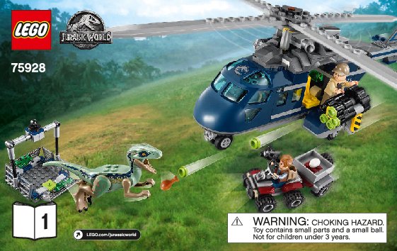 Istruzioni per la Costruzione - LEGO - 75928 - Blue's Helicopter Pursuit: Page 1