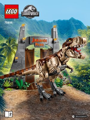 Istruzioni per la Costruzione - LEGO - 75936 - Jurassic Park: T. rex Rampage: Page 1