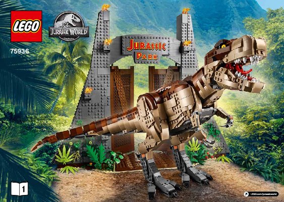 Istruzioni per la Costruzione - LEGO - 75936 - Jurassic Park: T. rex Rampage: Page 1