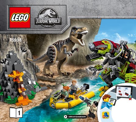 Istruzioni per la Costruzione - LEGO - 75938 - T. rex vs Dino-Mech Battle: Page 1