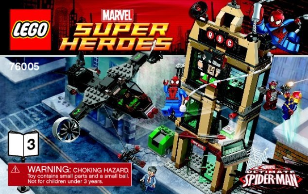 Istruzioni per la Costruzione - LEGO - Marvel Super Heroes - 76005 - Spider-Man™: resa dei conti al Daily Bugle: Page 1