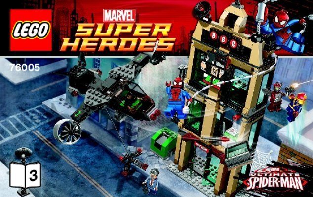 Istruzioni per la Costruzione - LEGO - Marvel Super Heroes - 76005 - Spider-Man™: resa dei conti al Daily Bugle: Page 1