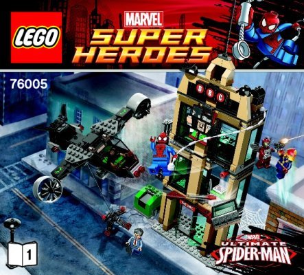 Istruzioni per la Costruzione - LEGO - Marvel Super Heroes - 76005 - Spider-Man™: resa dei conti al Daily Bugle: Page 1