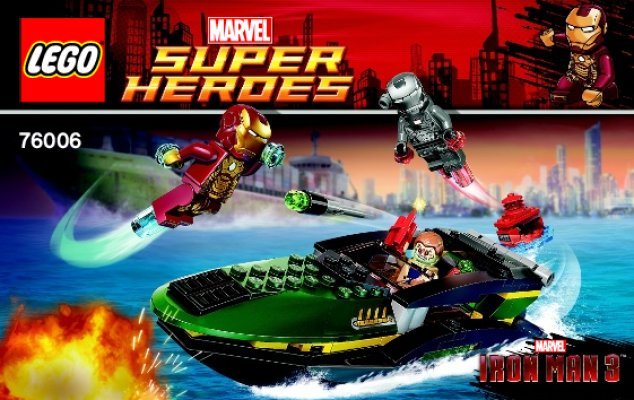 Istruzioni per la Costruzione - LEGO - Marvel Super Heroes - 76006 - Iron Man™: Extremis™ - Battaglia al porto: Page 1