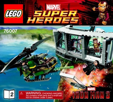 Istruzioni per la Costruzione - LEGO - Marvel Super Heroes - 76007 - Iron Man™: attacco alla residenza di Malibu: Page 1