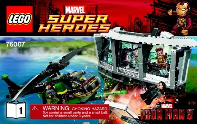 Istruzioni per la Costruzione - LEGO - Marvel Super Heroes - 76007 - Iron Man™: attacco alla residenza di Malibu: Page 1