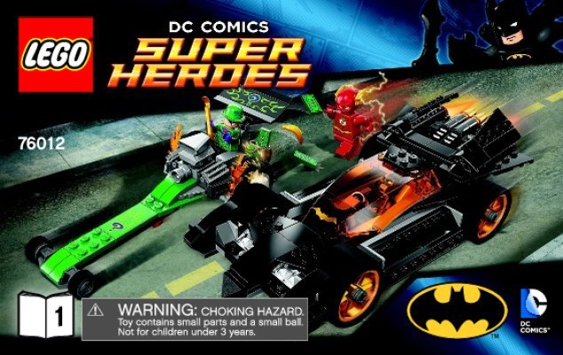 Istruzioni per la Costruzione - LEGO - DC Comics Super Heroes - 76012 - Batman™: l'inseguimento dell'Enigmista: Page 1