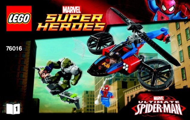 Istruzioni per la Costruzione - LEGO - Marvel Super Heroes - 76016 - Spider-Helicopter Rescue: Page 1