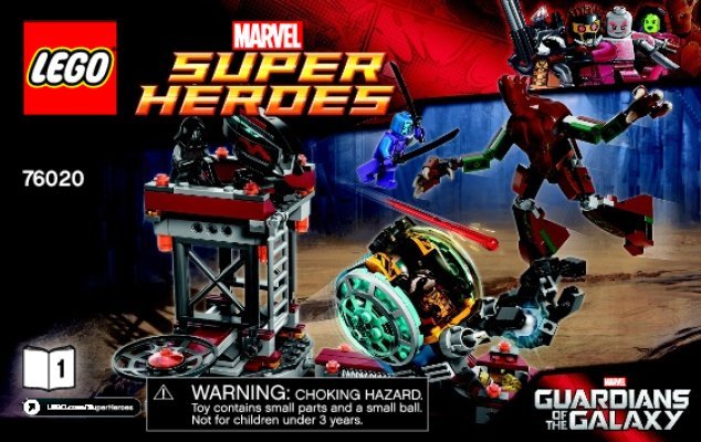 Istruzioni per la Costruzione - LEGO - Marvel Super Heroes - 76020 - Missione fuga senza scampo: Page 1