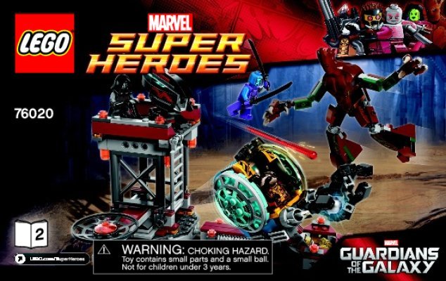 Istruzioni per la Costruzione - LEGO - Marvel Super Heroes - 76020 - Missione fuga senza scampo: Page 1