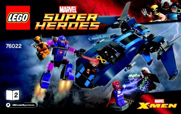 Istruzioni per la Costruzione - LEGO - Marvel Super Heroes - 76022 - X-Men contro la Sentinella: Page 1