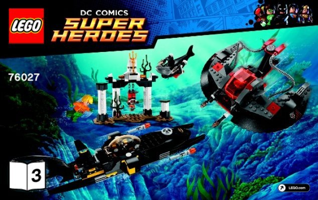 Istruzioni per la Costruzione - LEGO - DC Comics Super Heroes - 76027 - Attacco in alto mare di Black Manta: Page 1