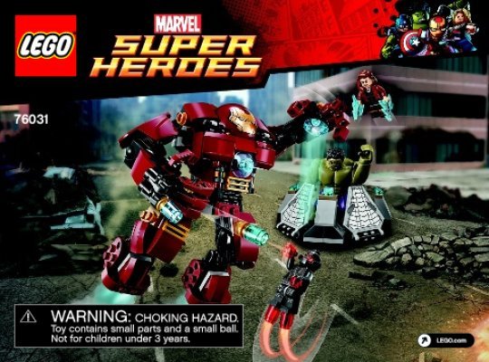 Istruzioni per la Costruzione - LEGO - Marvel Super Heroes - 76031 - Attacco con l'Hulkbuster: Page 1