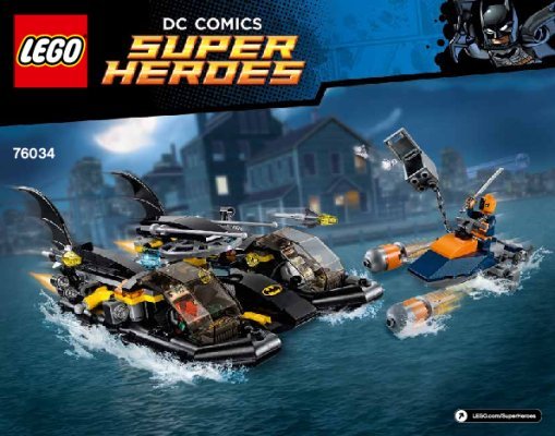 Istruzioni per la Costruzione - LEGO - DC Comics Super Heroes - 76034 - Inseguimento nel porto con la Batboat: Page 1