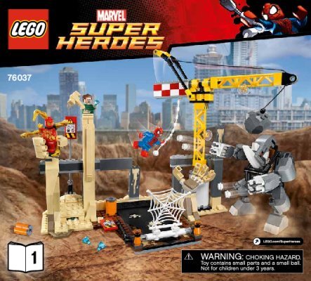 Istruzioni per la Costruzione - LEGO - Marvel Super Heroes - 76037 - L'alleanza criminale di Rhino e l'Uomo Sabbia: Page 1