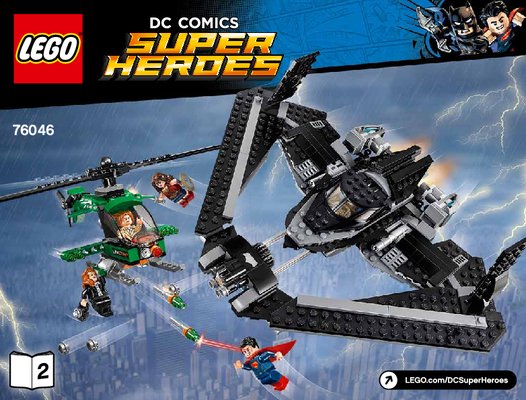 Istruzioni per la Costruzione - LEGO - DC Comics Super Heroes - 76046 - Eroi della Giustizia: battaglia nei cieli: Page 1