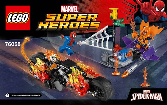 Istruzioni per la Costruzione - LEGO - Marvel Super Heroes - 76058 - Spider-Man: Ghost Rider si allea: Page 1