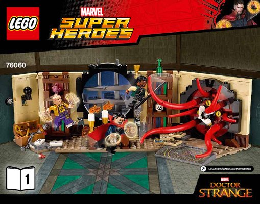 Istruzioni per la Costruzione - LEGO - Marvel Super Heroes - 76060 - Il Sancta Sanctorum del Dottor Strange: Page 1