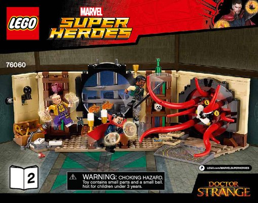 Istruzioni per la Costruzione - LEGO - Marvel Super Heroes - 76060 - Il Sancta Sanctorum del Dottor Strange: Page 1