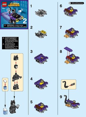 Istruzioni per la Costruzione - LEGO - DC Comics Super Heroes - 76061 - Mighty Micros: Batman™ contro Catwoman: Page 1