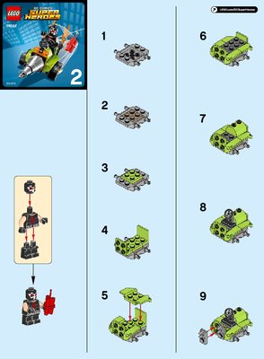 Istruzioni per la Costruzione - LEGO - DC Comics Super Heroes - 76062 - Mighty Micros: Robin contro Bane: Page 1