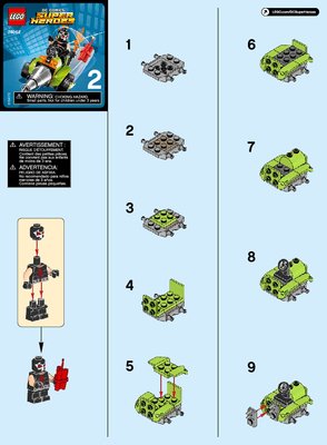 Istruzioni per la Costruzione - LEGO - DC Comics Super Heroes - 76062 - Mighty Micros: Robin contro Bane: Page 1