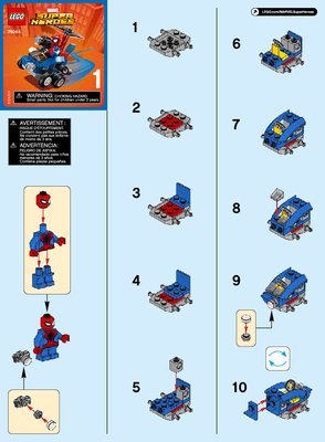 Istruzioni per la Costruzione - LEGO - Marvel Super Heroes - 76064 - Mighty Micros: Spiderman contro Goblin: Page 1