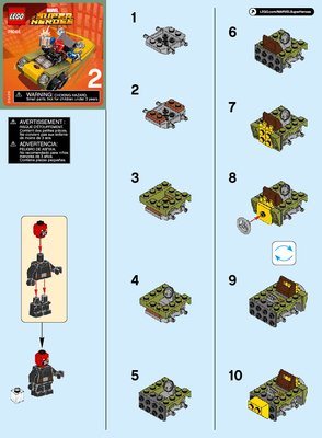 Istruzioni per la Costruzione - LEGO - Marvel Super Heroes - 76065 - Mighty Micros: Captain America contro Teschio Rosso: Page 1