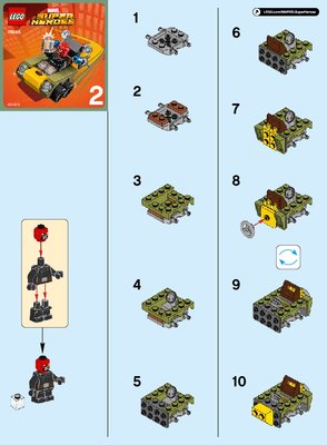 Istruzioni per la Costruzione - LEGO - Marvel Super Heroes - 76065 - Mighty Micros: Captain America contro Teschio Rosso: Page 1