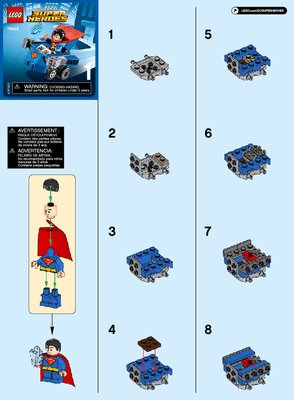 Istruzioni per la Costruzione - LEGO - DC Comics Super Heroes - 76068 - Mighty Micros: Superman™ contro Bizarro™: Page 1