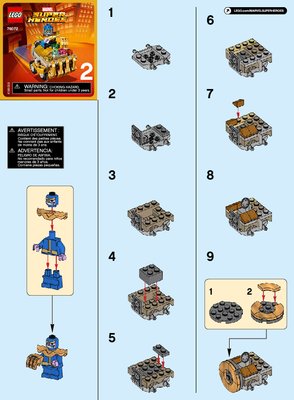 Istruzioni per la Costruzione - LEGO - Marvel Super Heroes - 76072 - Mighty Micros: Iron Man contro Thanos: Page 1