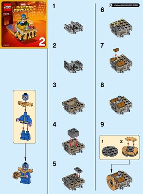 Istruzioni per la Costruzione - LEGO - Marvel Super Heroes - 76072 - Mighty Micros: Iron Man contro Thanos: Page 1