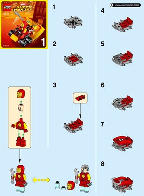 Istruzioni per la Costruzione - LEGO - Marvel Super Heroes - 76072 - Mighty Micros: Iron Man contro Thanos: Page 1