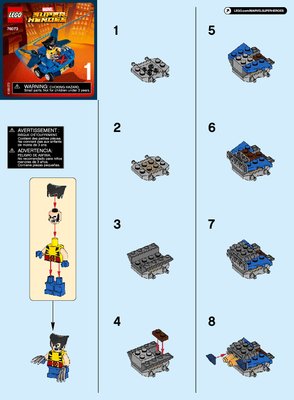 Istruzioni per la Costruzione - LEGO - Marvel Super Heroes - 76073 - Mighty Micros: Wolverine contro Magneto: Page 1