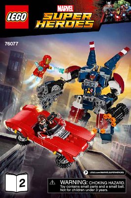 Istruzioni per la Costruzione - LEGO - Marvel Super Heroes - 76077 - Iron Man: l'attacco di Detroit Steel: Page 1