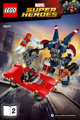 Istruzioni per la Costruzione - LEGO - Marvel Super Heroes - 76077 - Iron Man: l'attacco di Detroit Steel: Page 1