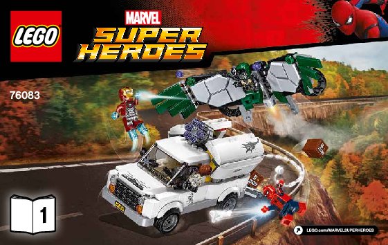 Istruzioni per la Costruzione - LEGO - Marvel Super Heroes - 76083 - Attenzione alla VULTURE: Page 1