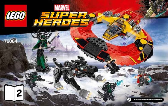 Istruzioni per la Costruzione - LEGO - Marvel Super Heroes - 76084 - La battaglia finale per Asgard: Page 1