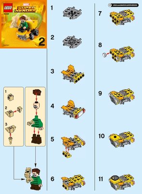 Istruzioni per la Costruzione - LEGO - 76089 - Mighty Micros: Scarlet Spider vs. Sandma: Page 1