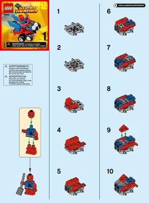 Istruzioni per la Costruzione - LEGO - 76089 - Mighty Micros: Scarlet Spider vs. Sandma: Page 1