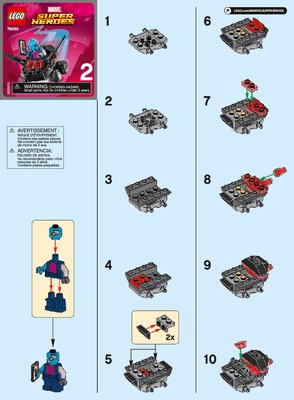 Istruzioni per la Costruzione - LEGO - 76090 - Mighty Micros: Star-Lord vs. Nebula: Page 1